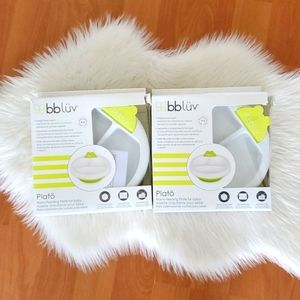 Bbluv infant toddler warming feeding plates lot of 2